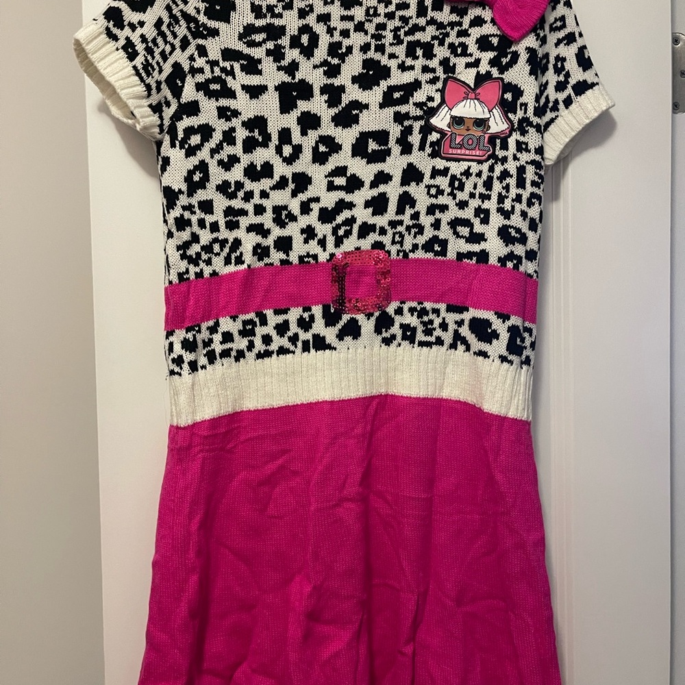 L.O.L. Surprise! Black and White Casual A-Line Dress